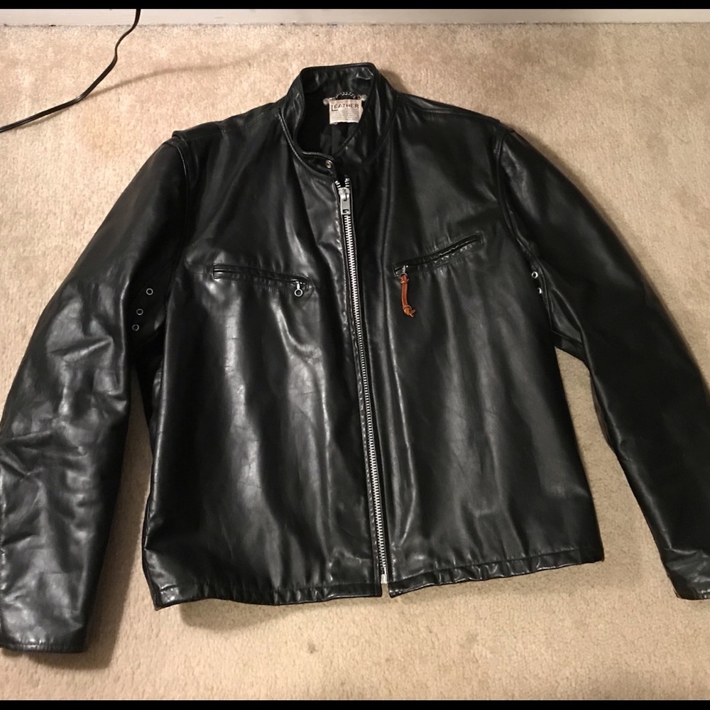 Men’s vintage custom made leather jacket